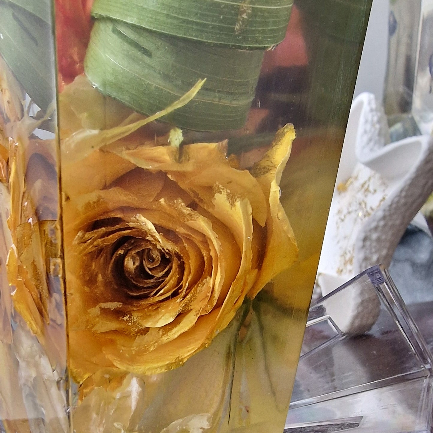 Conservazione bouquet da sposa in resina forma esagono Pollon Resin Art