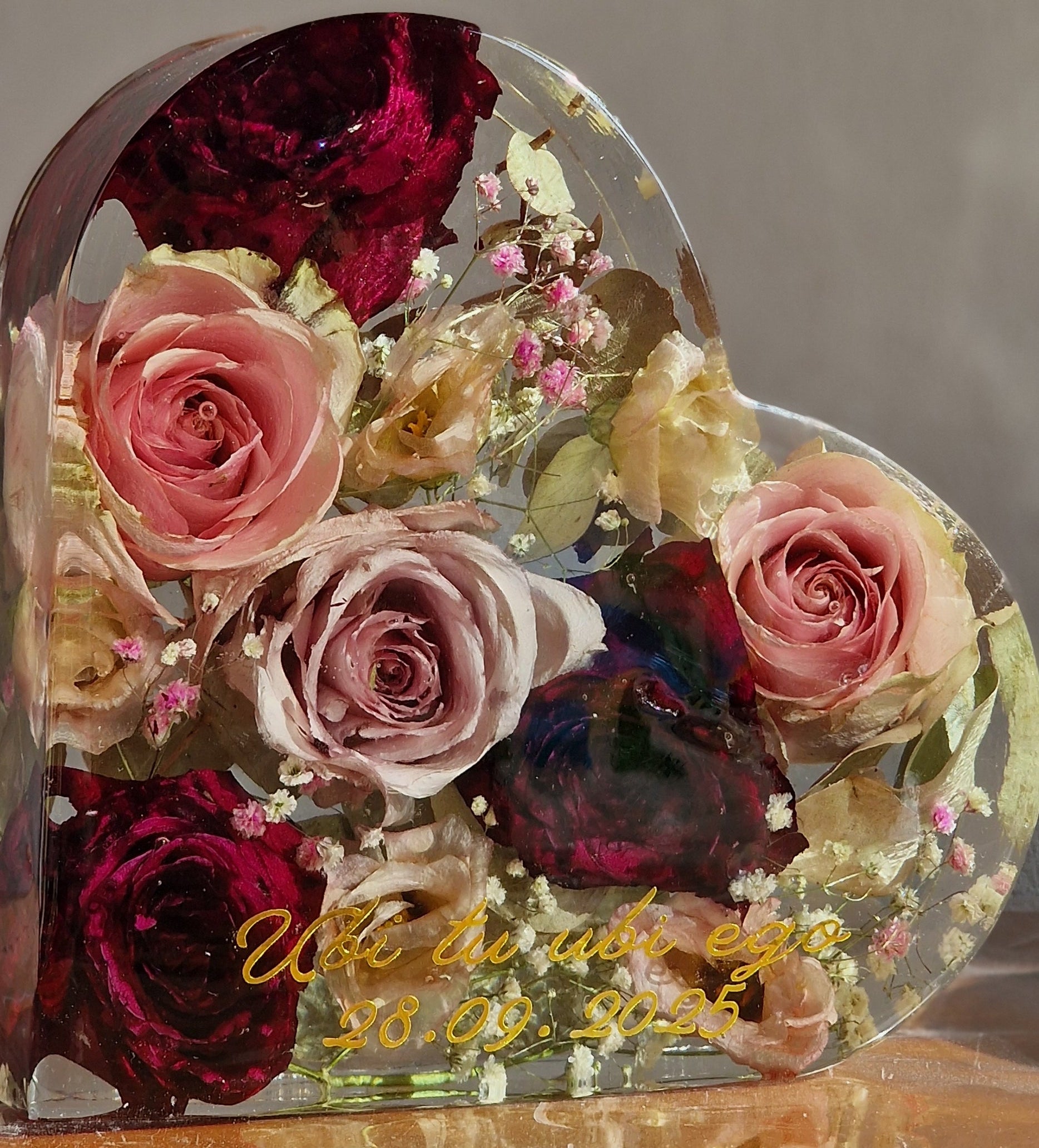 conservazione bouquet matrimonio in resina Milano Pollon Resinart
